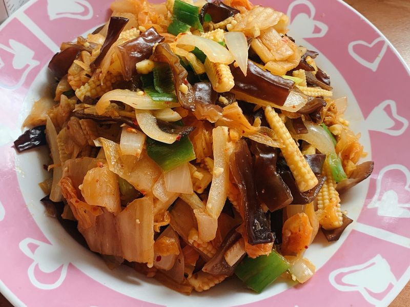 泡菜炒食蔬