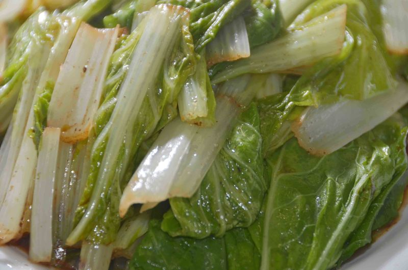 培根油白菜