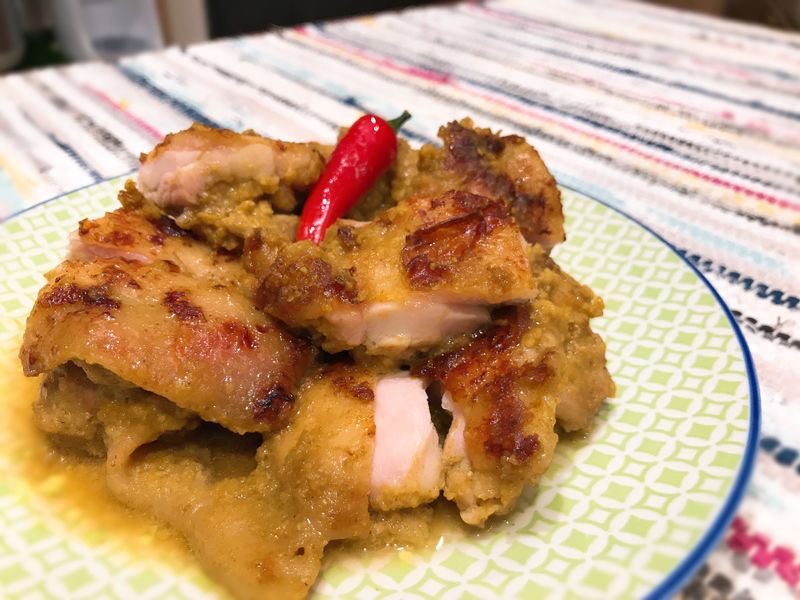 優格咖喱雞腿排