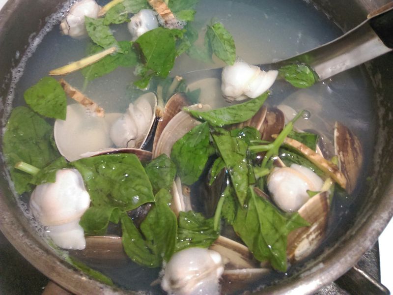 九層塔蛤蜊湯