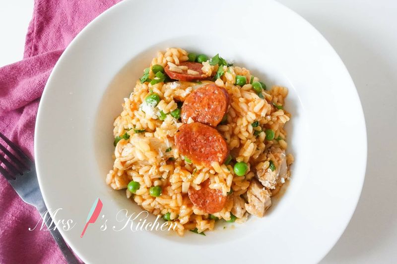 辣肉腸雞肉義大利飯