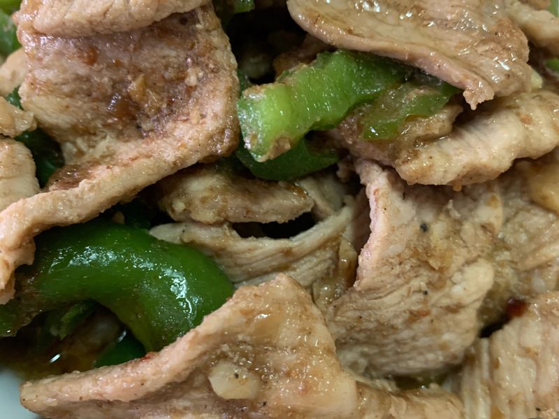 沙茶青椒炒豬肉片