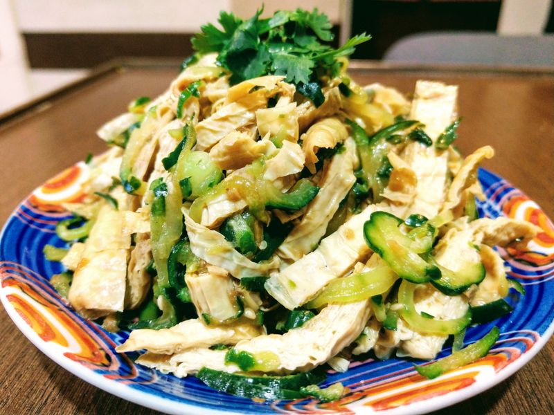 豆皮拌黃瓜
