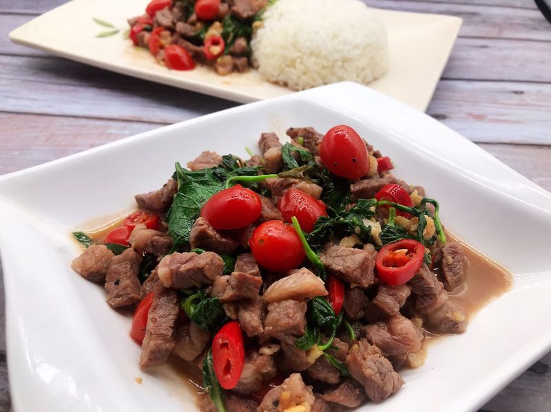 塔香牛小排丁~一道料理搞定一餐