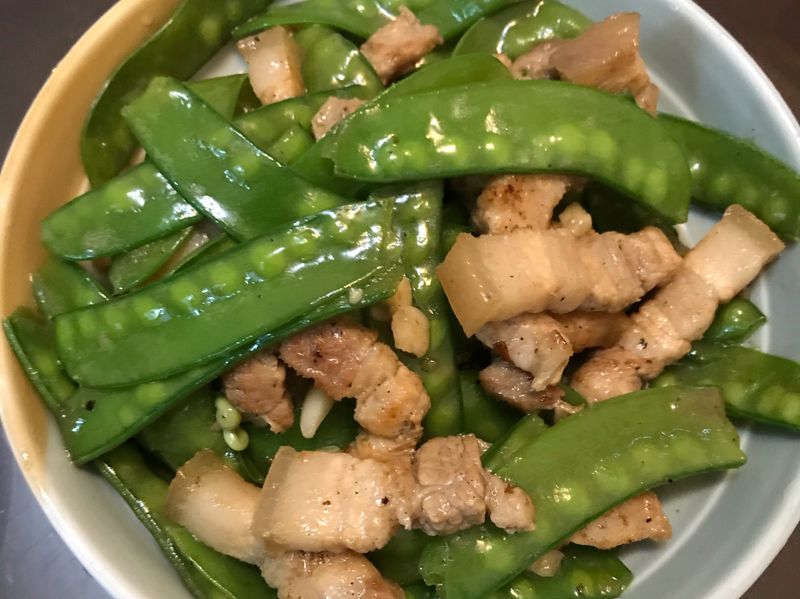 炒三層肉扁豆