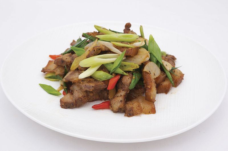 蒜苗鹹豬肉