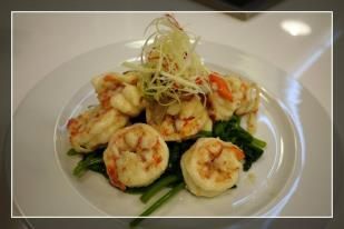 豆苗海鮮大蝦球
