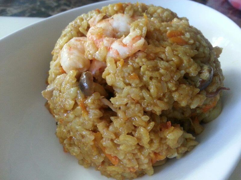 咖哩海鮮菇燉飯