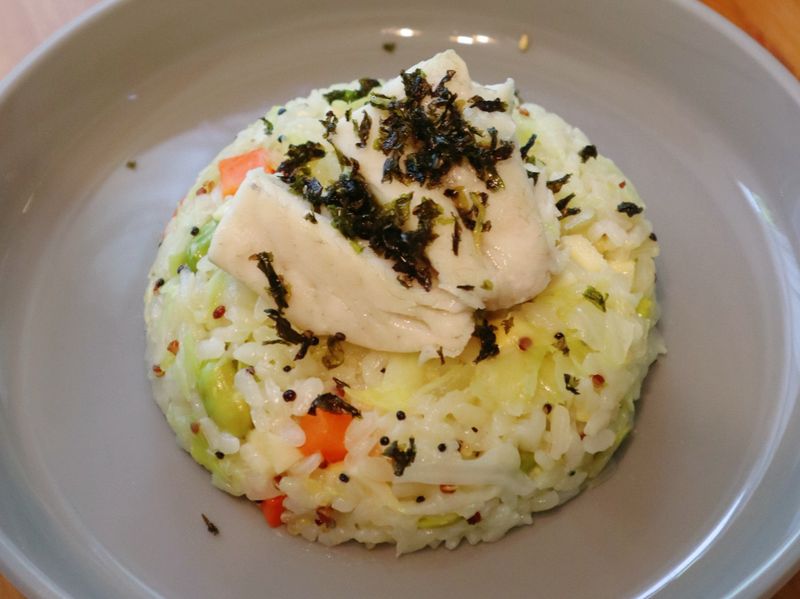 鱸魚蔬菜燉飯
