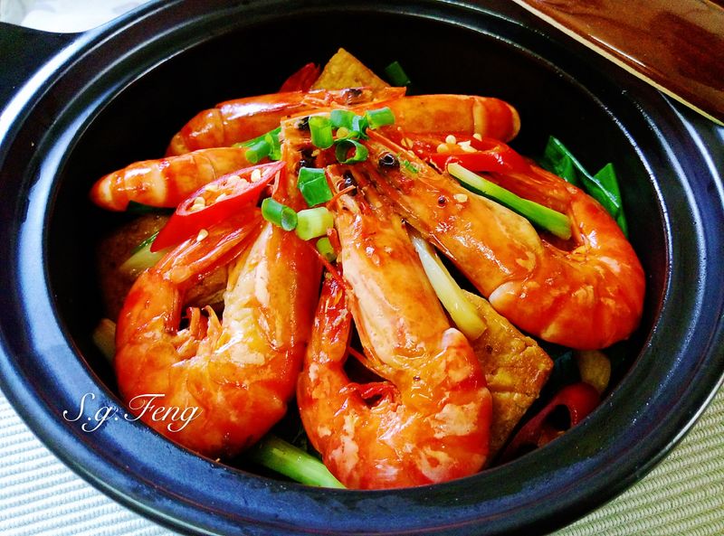 草蝦燒豆腐