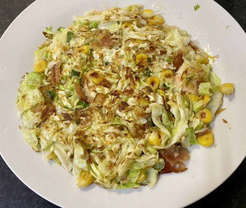 高麗菜煎餅,爽口美味