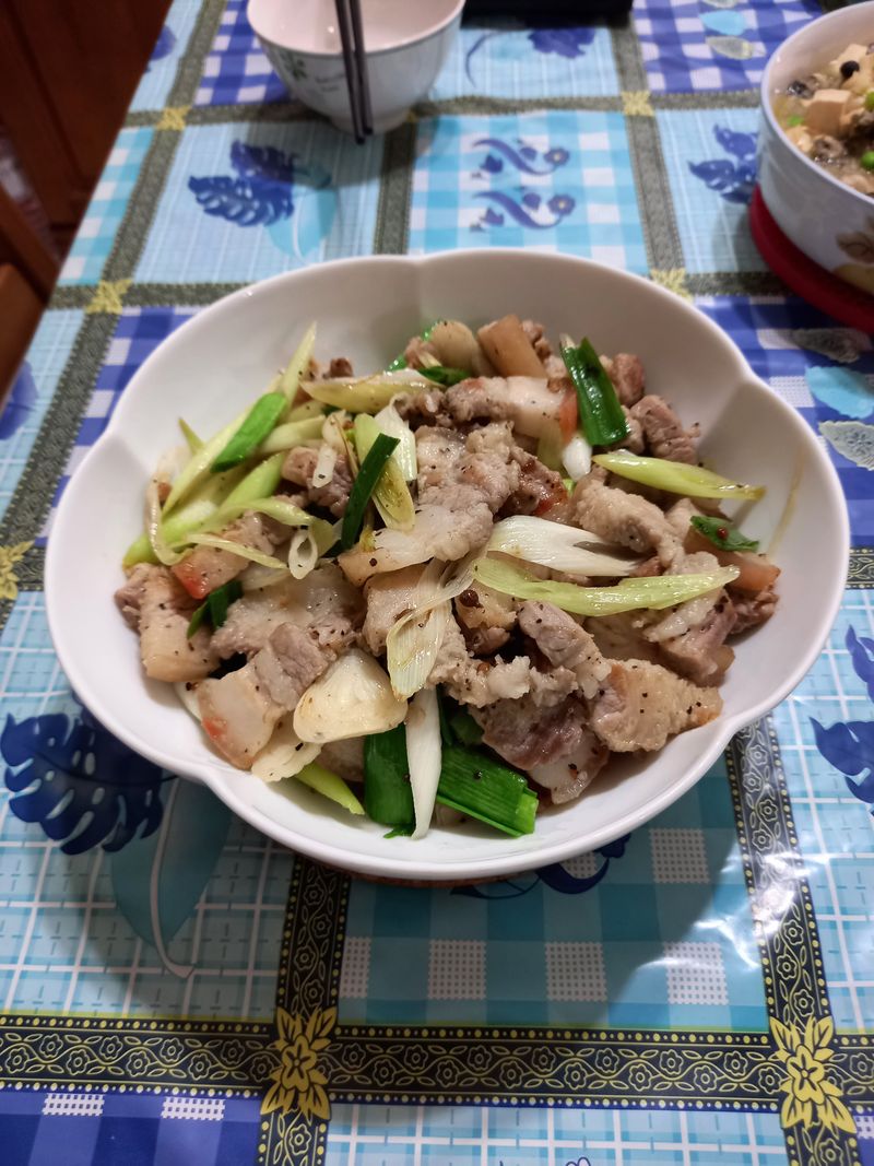 蒜苗鹹豬肉