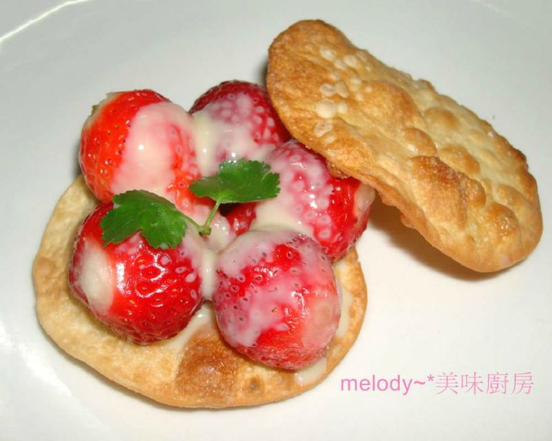 [草莓就愛鷹牌煉奶]草莓煉奶夾心塔