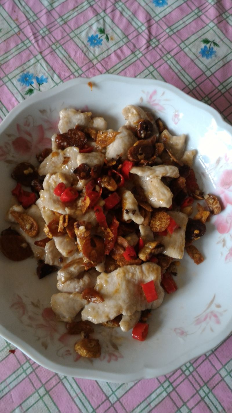 蒜片辣炒肉片