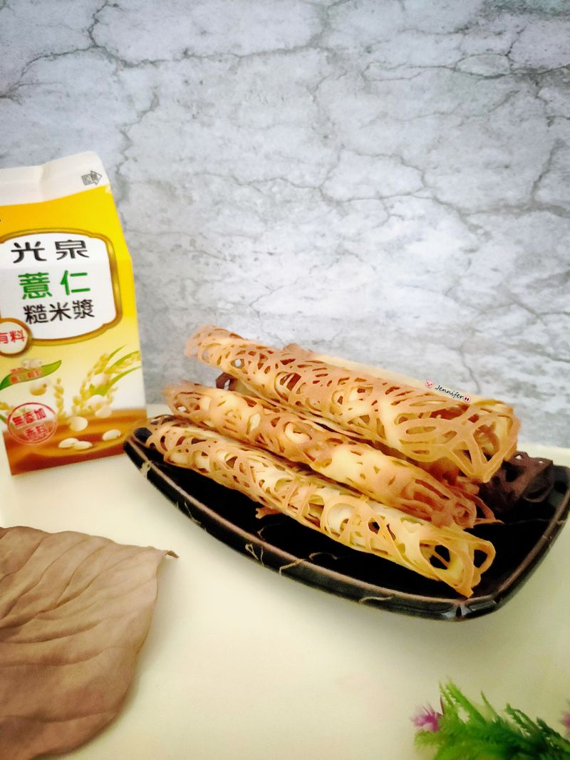 米漿蕾絲蛋捲