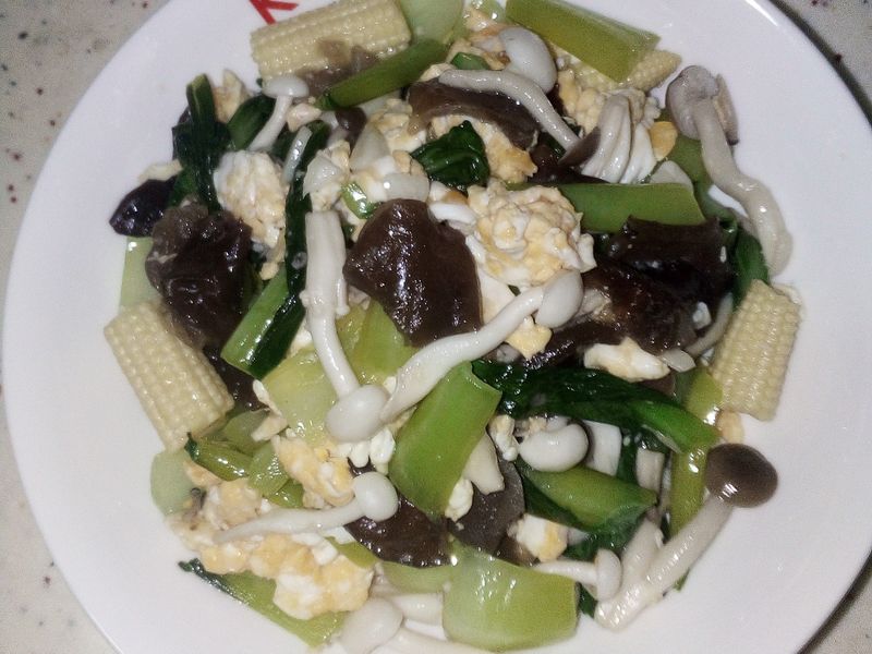 蒜炒蔬菜蛋
