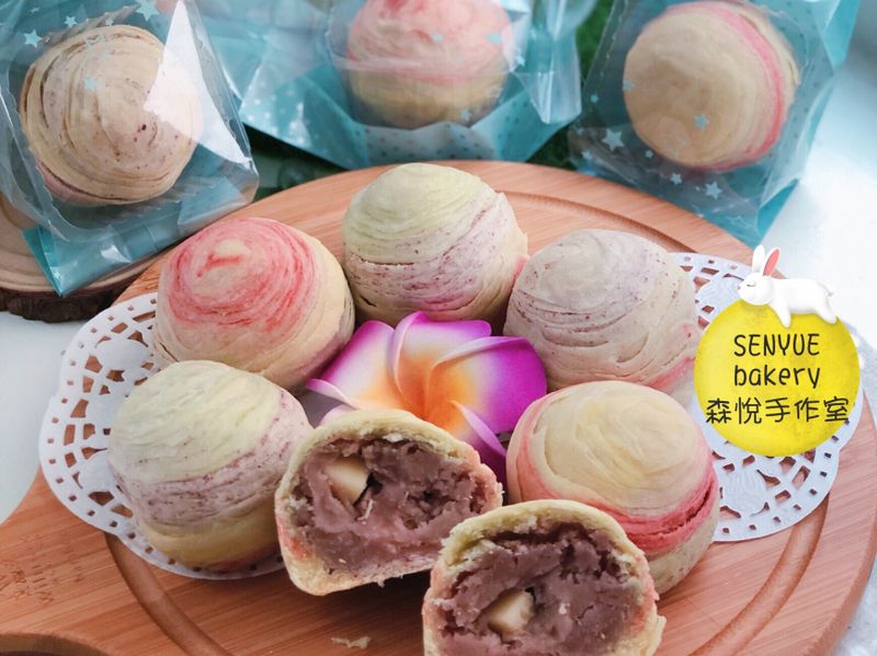 芋頭乳酪星球月餅(彩虹芋頭酥)