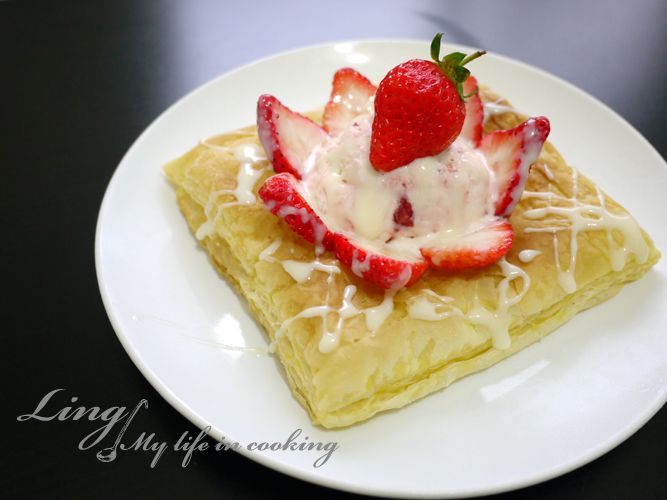 甜點♪《草莓就愛鷹牌煉奶》煉奶草莓派