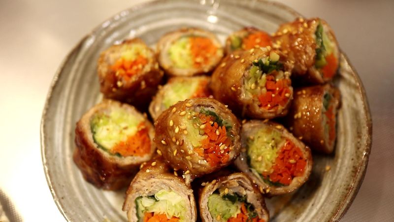 【蔬菜肉捲】滿滿的蔬菜,又美又營養!