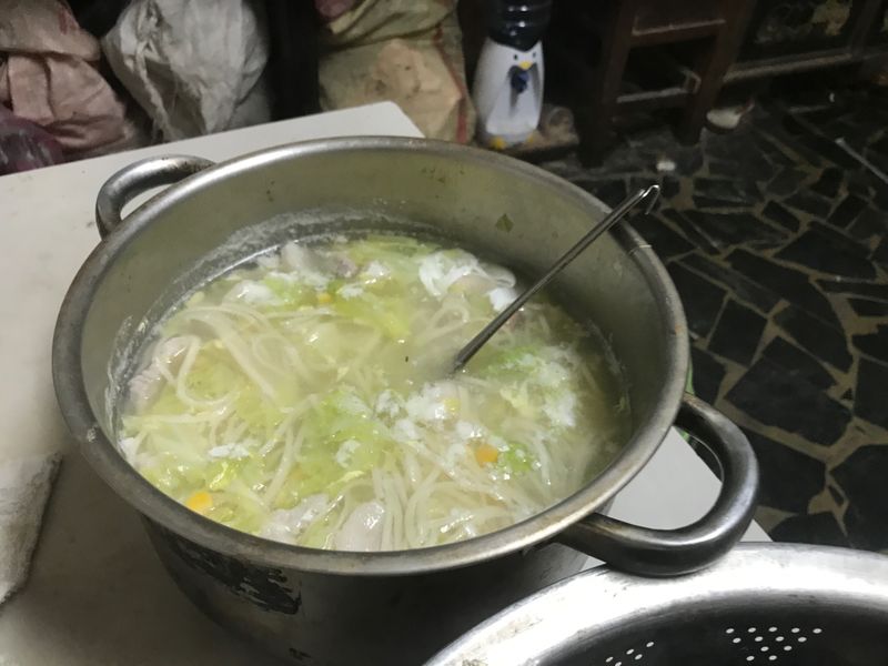 玉米雞蛋白菜麺