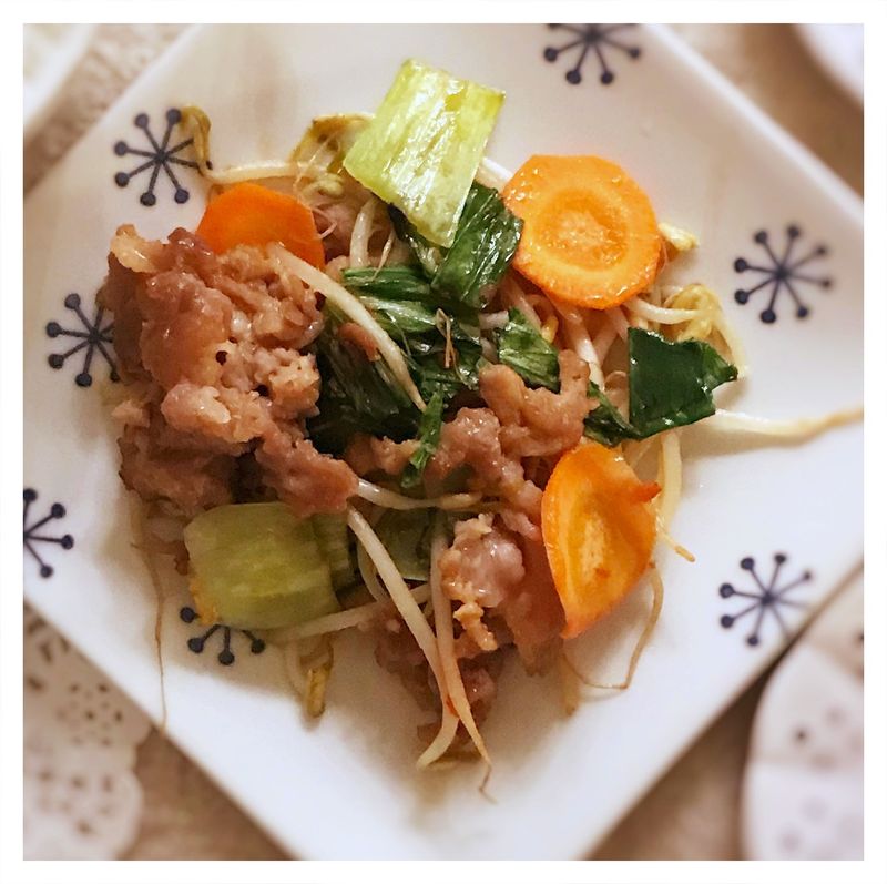 什錦蔬菜炒肉片(露營OK)