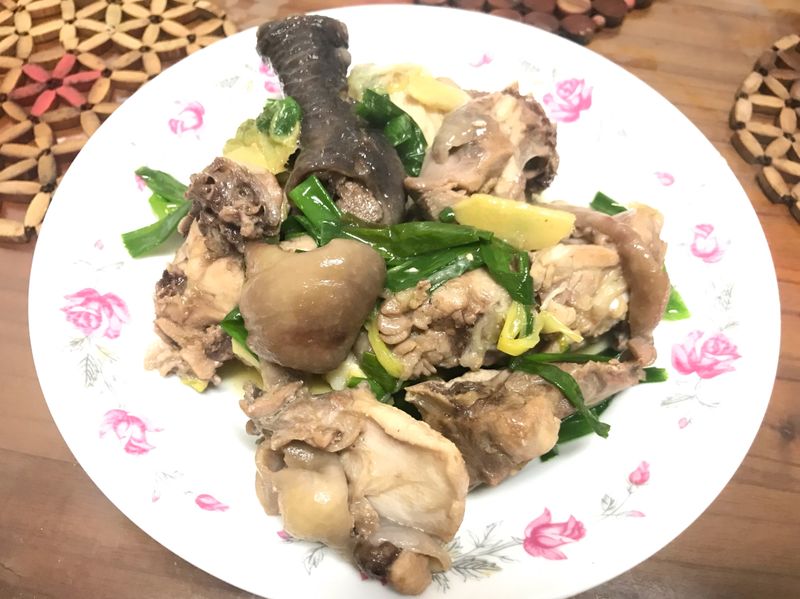 蔥爆鹹水雞