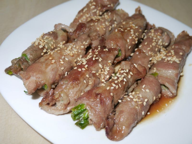 照燒蔥肉捲