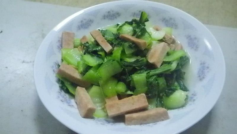 素火腿青江菜