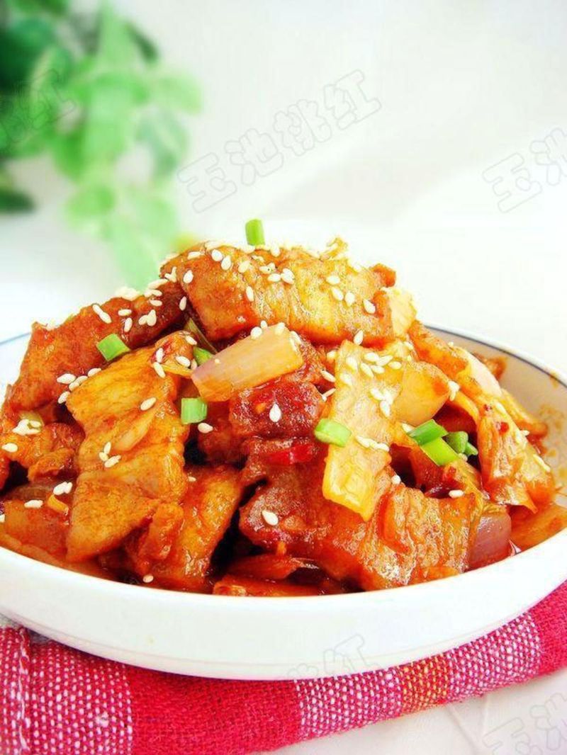 鹹肉泡菜炒豆腐