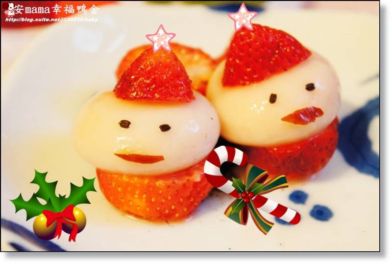 圓滾滾的聖誕老公公湯圓