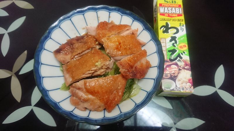 芥末醬淋雞腿排