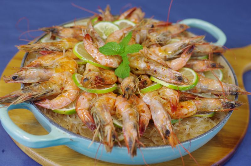 【鮮蝦粉絲煲】美味簡單最能留住蝦子的鮮味