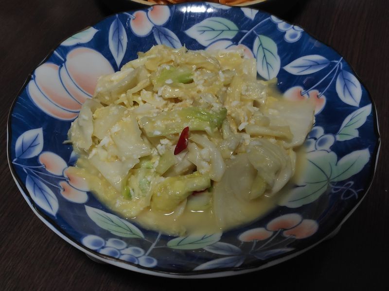 高麗菜炒鹹蛋