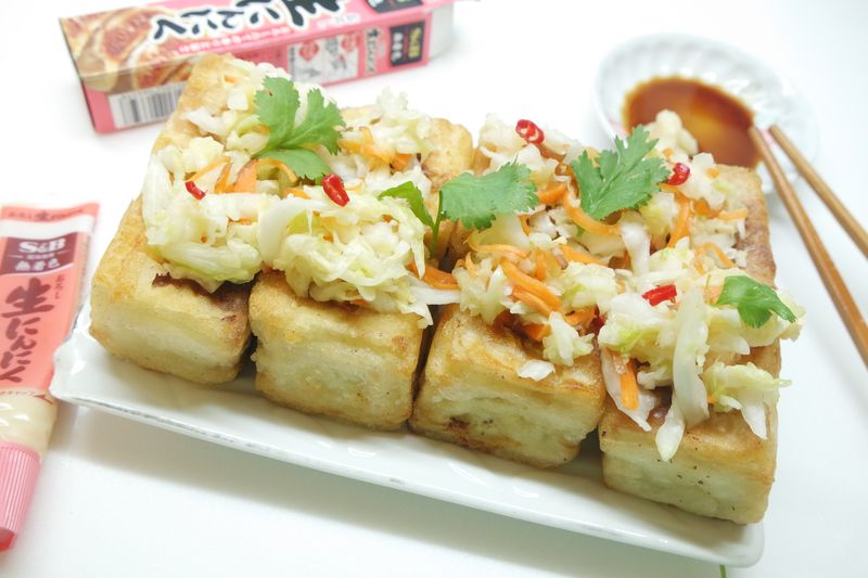蒜泥爽脆泡菜&香酥豆腐