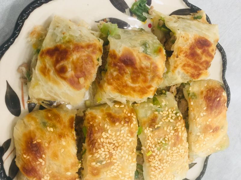 簡易蔥肉包