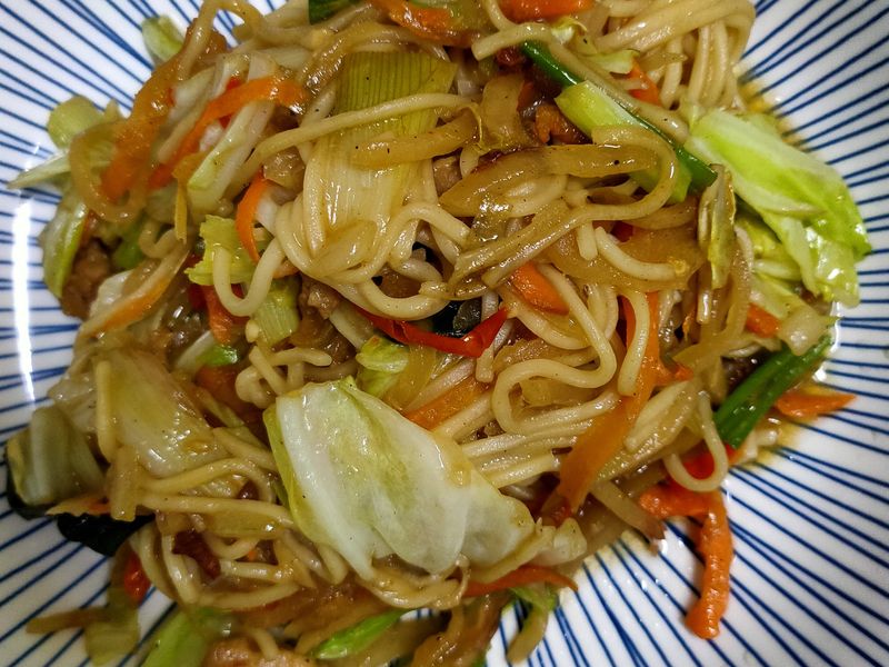 炒榨菜肉絲麵