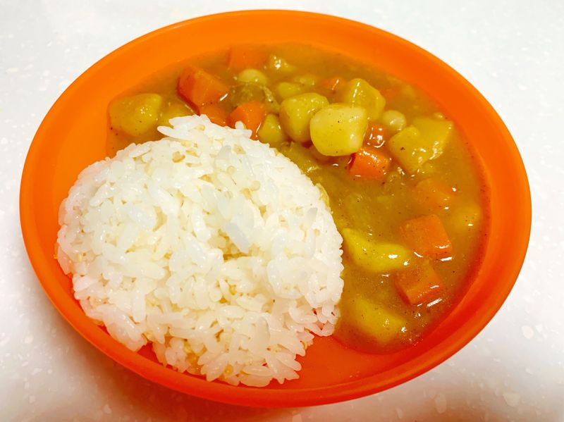 自製無麩質咖哩醬+肉片咖啡飯