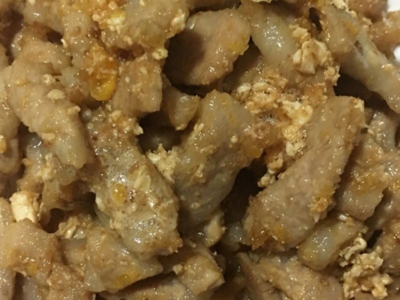 鹹蛋炒肉片