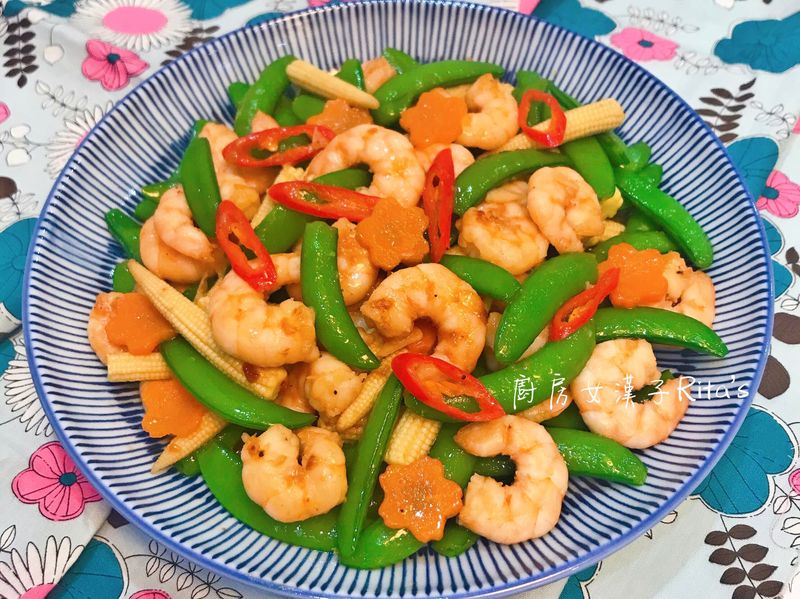甜豆炒蝦仁