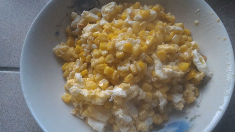 蒜未玉米粒炒蛋