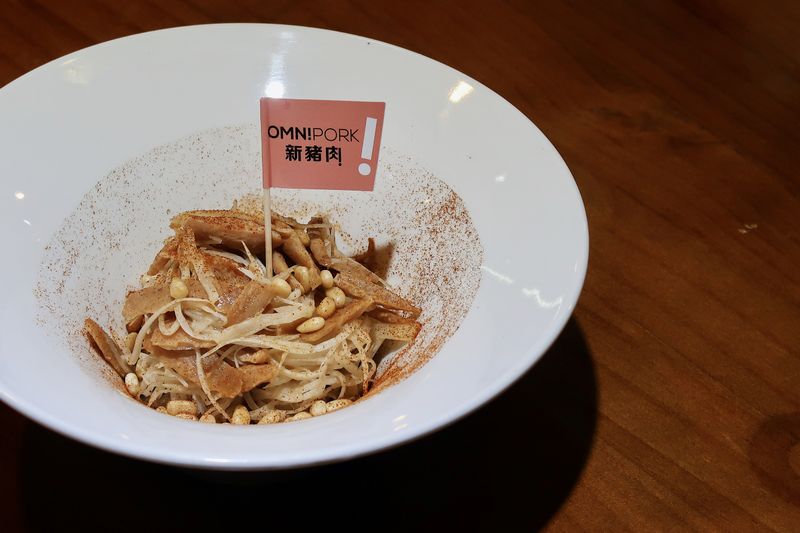 芝麻涼拌牛蒡新肉絲(全素)