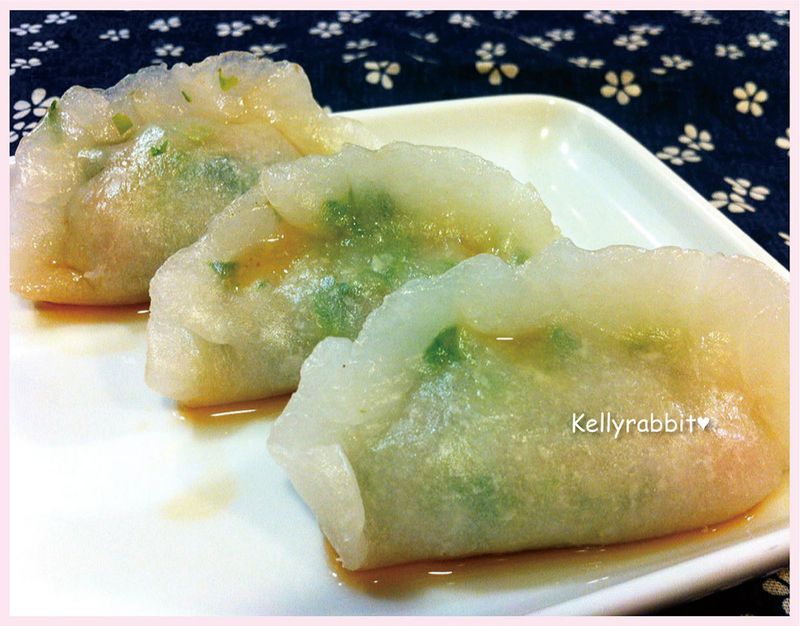 水晶豆苗蝦餃