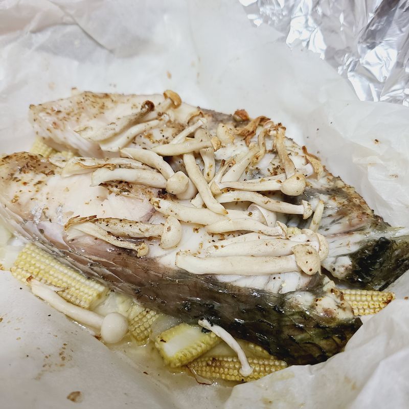 氣炸鮮蔬紙包魚