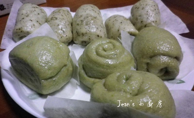 紅茶、抹茶饅頭