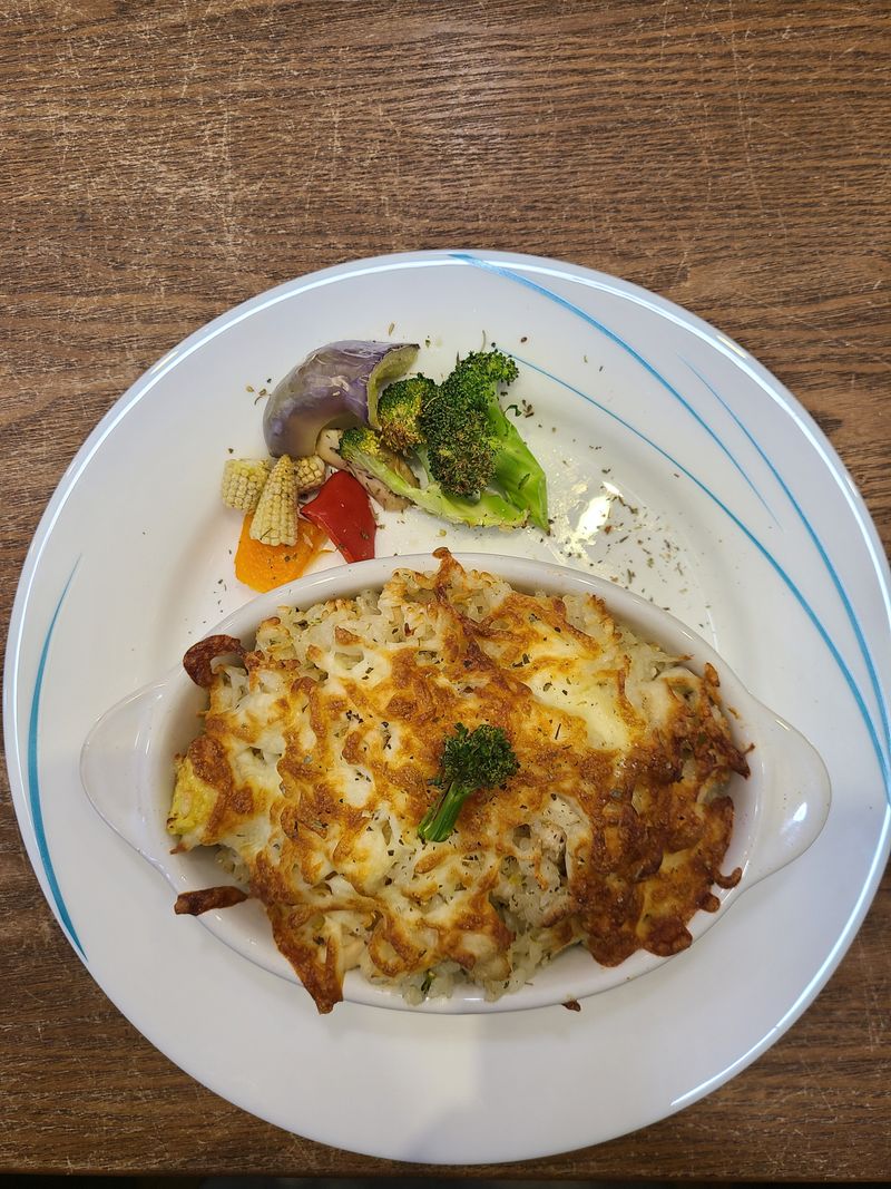 義式白醬雞胸肉焗烤燉飯(飛利浦氣炸鍋)