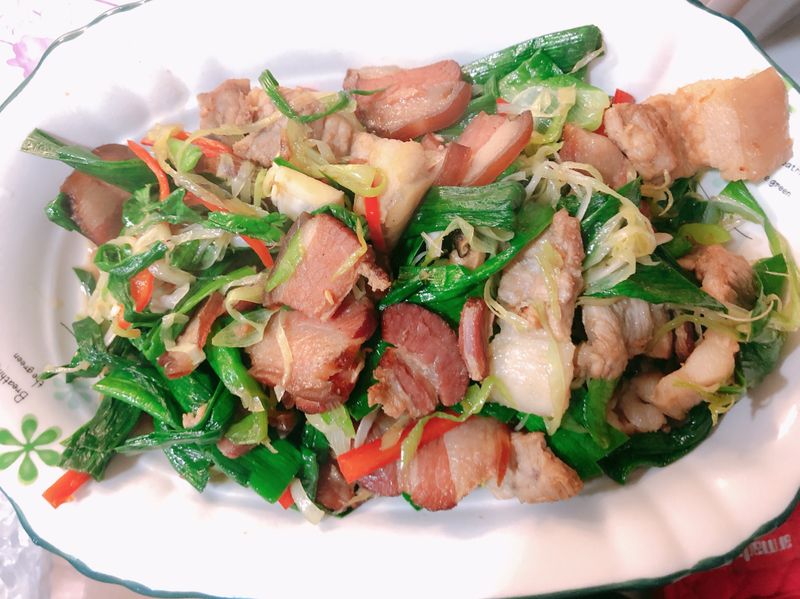 蒜苗臘肉(健康版)