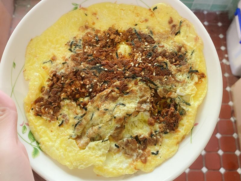 肉鬆煎蛋