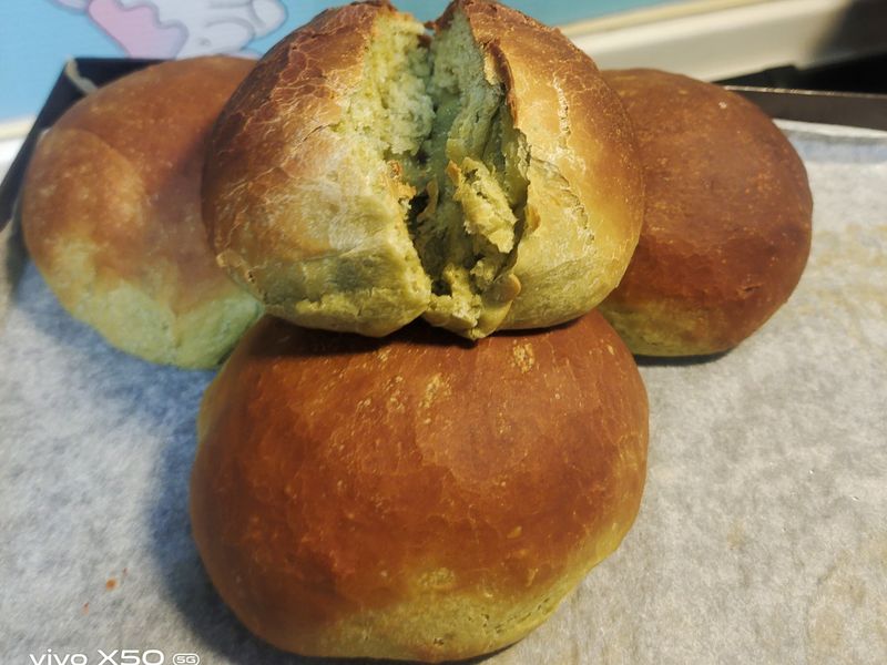 抹茶湯圓米麵包