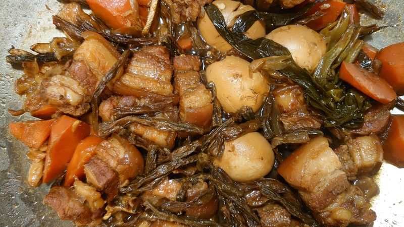 【長豆菜乾滷五花肉】沒吃過別說你是滷肉控