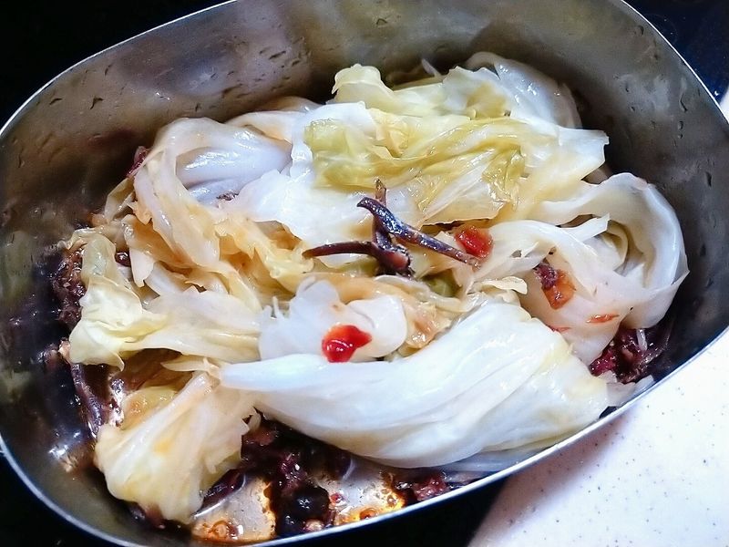 清蒸高麗菜拌XO醬